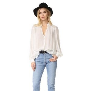 Free People Ivory Canyon Rose Boho Blouse